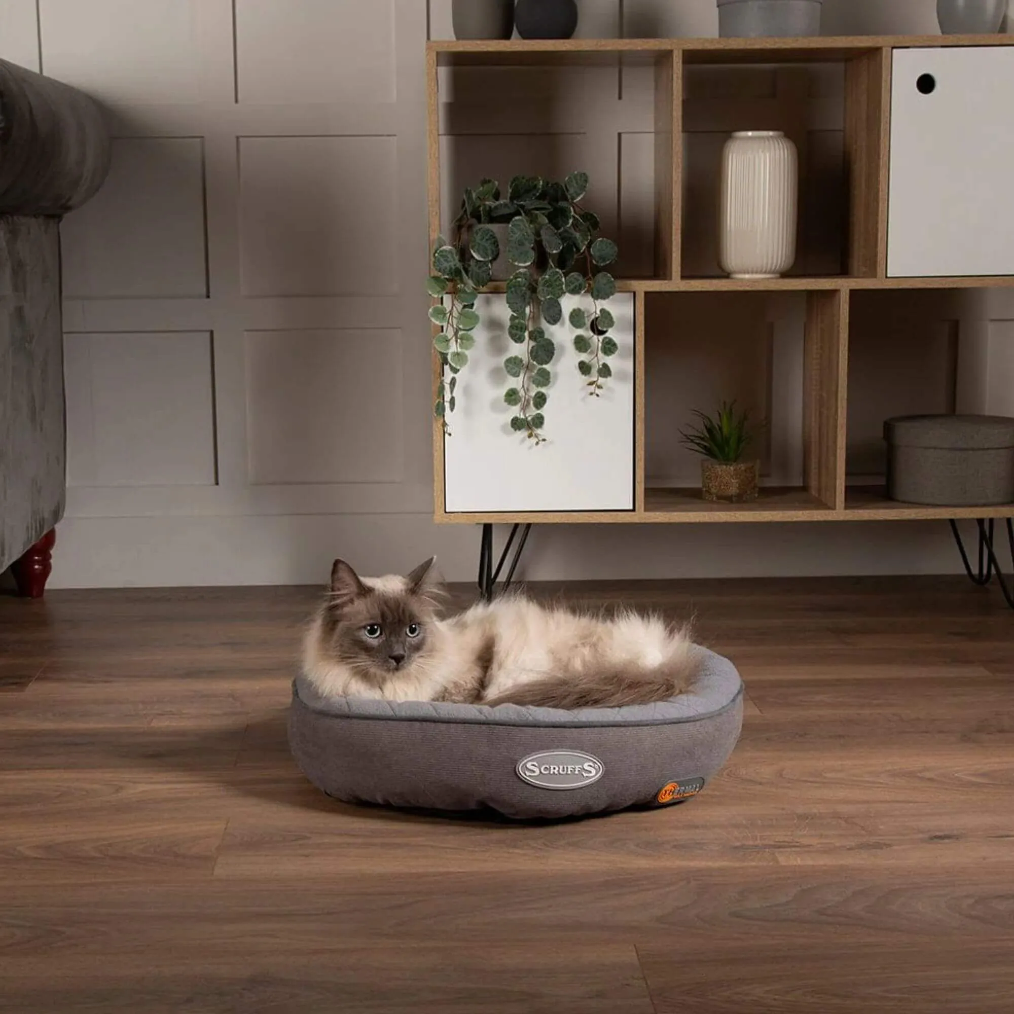 Scruffs Thermal Ring Cat Bed in Grey