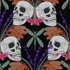 Skull Baby Swaddle Blanket with Matching Hat or Headband in Pastel Goth Colors