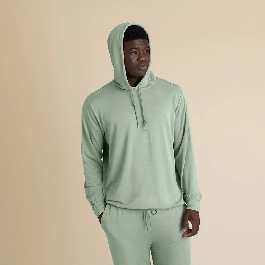 Soft Jade Men's French Terry Pullover Hoodie