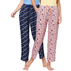 Super-soft Rayon printed pyjamas with pockets (PACK OF 2) NT-121