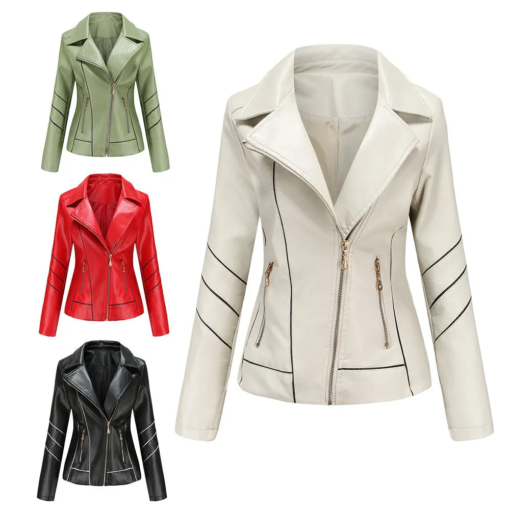 Thin Pu Short Coat Spring Jacket