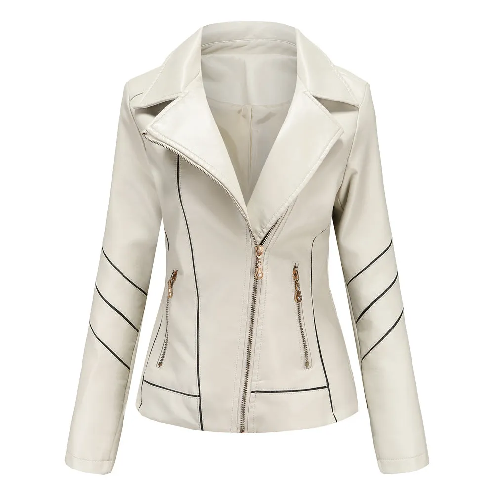 Thin Pu Short Coat Spring Jacket