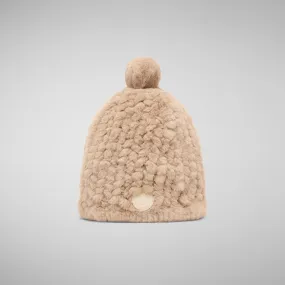 Unisex fury knited hat Kini in shore beige