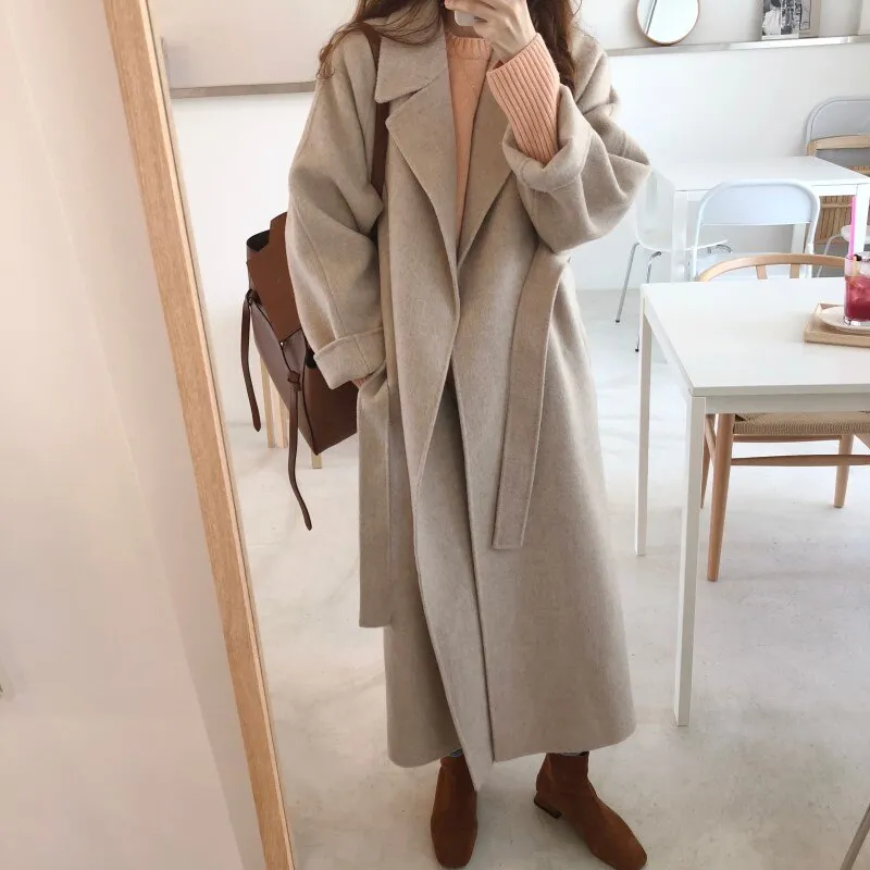 Vintage hand-made cashmere coat women