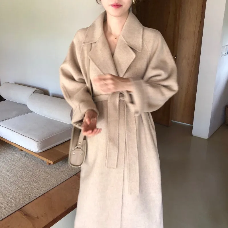 Vintage hand-made cashmere coat women