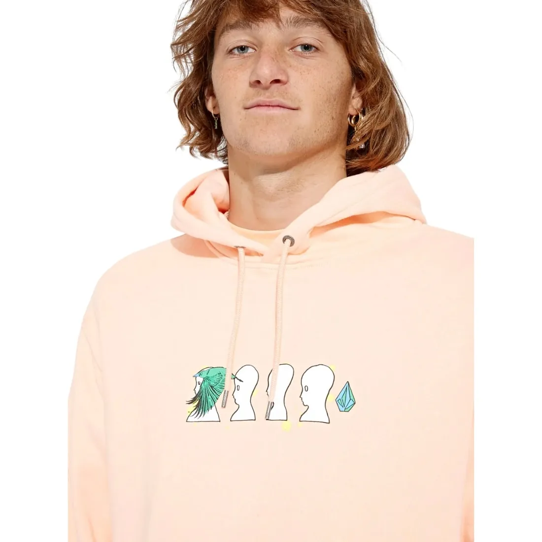 Volcom FA Ed Merlin Murray Pullover Hood - Peach Bud