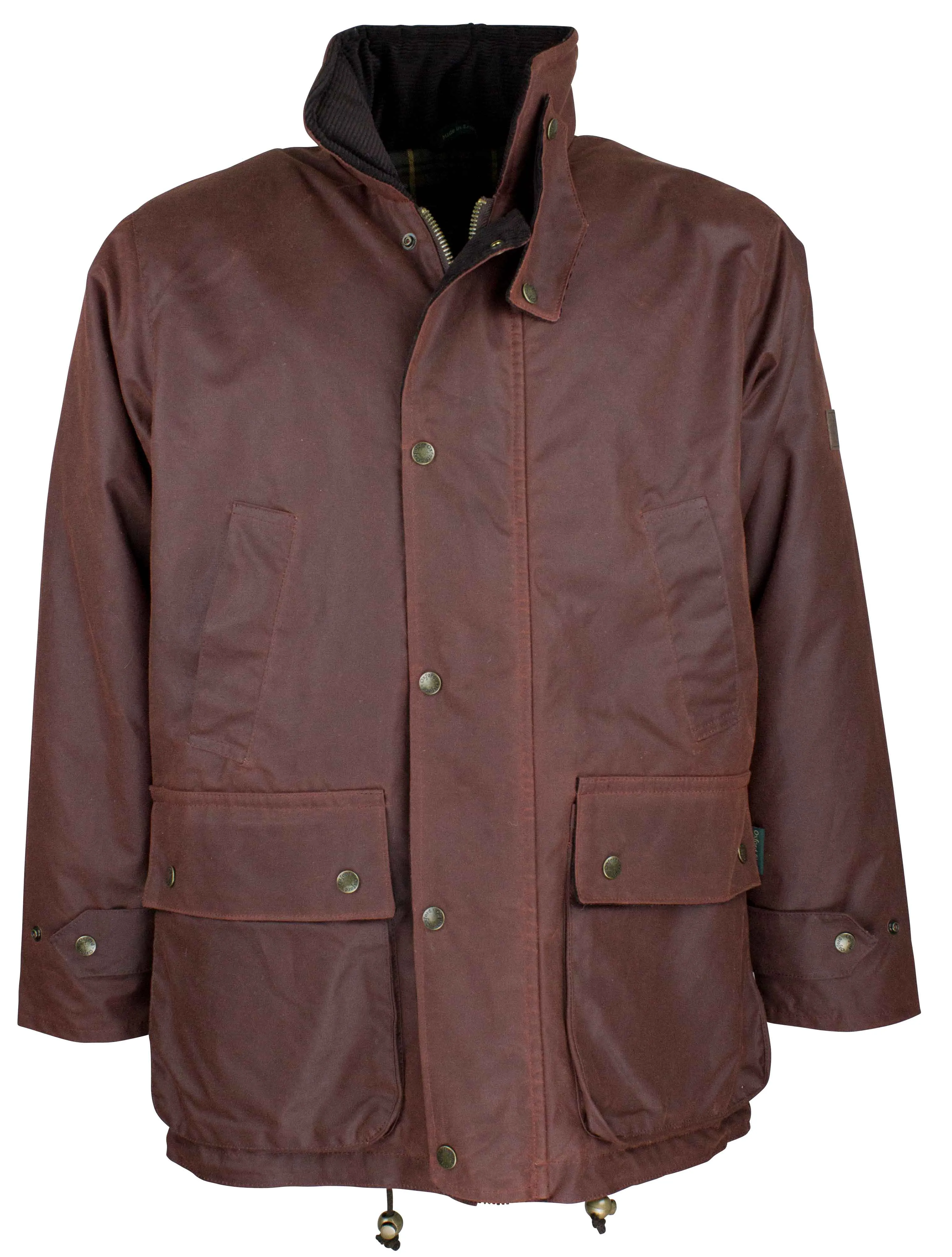 W05 - Men's Kingsbridge Padded Wax Antique Coat - CHESTNUT