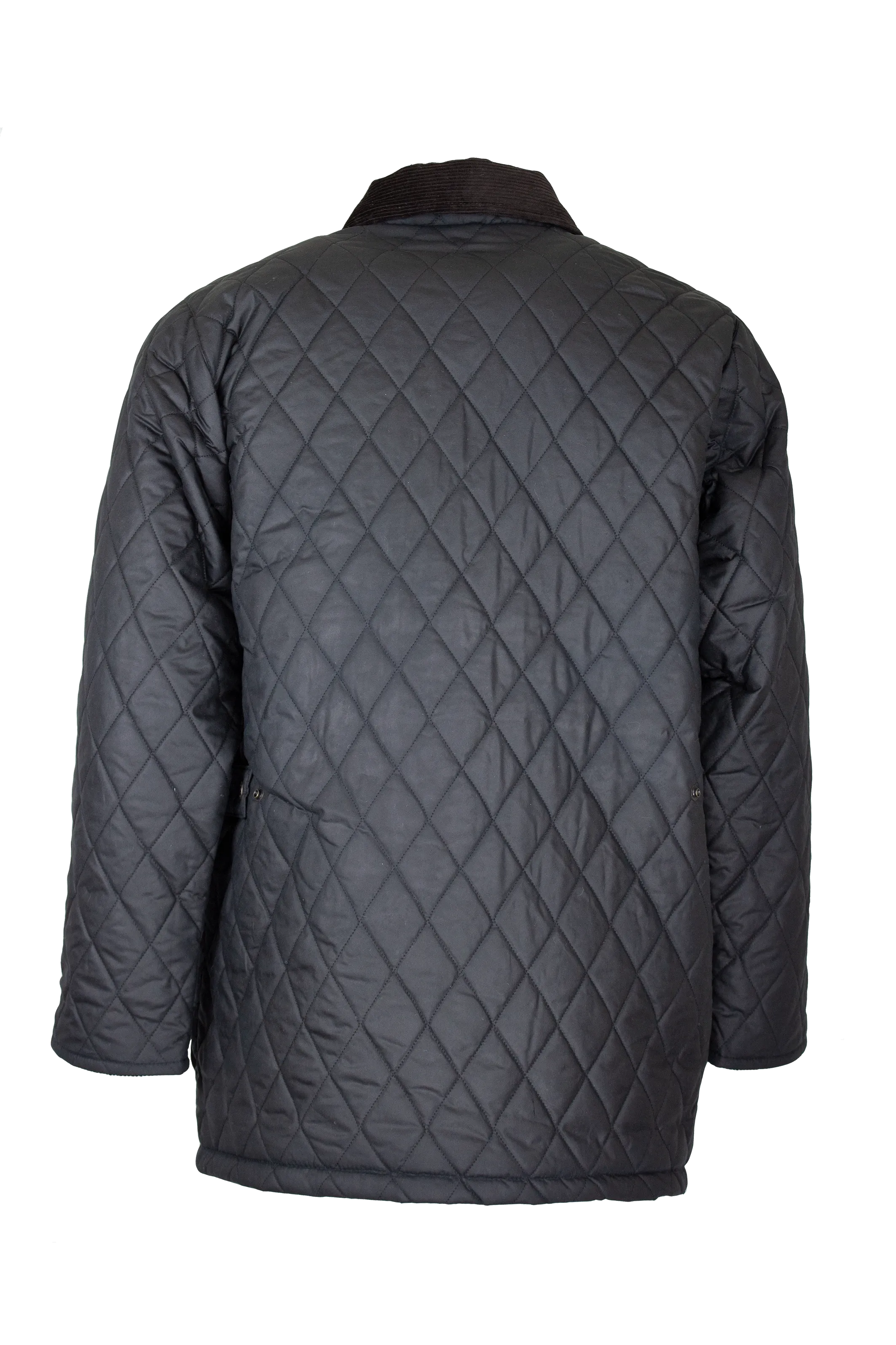 W27 - Men's Aarhus Quilted Wax Coat - NAVY