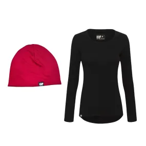 Women's 100% Merino Wool Bundle | Beanie   Long Sleeve